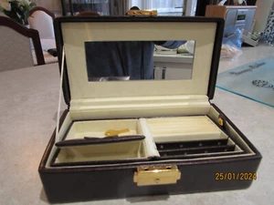 2 Layer Jewellery Box Organizer PU Leather Including Travel Jewellery Box - Picture 1 of 5