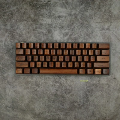 Wooden Rosewood OEM Cross Shaft Keycaps for 60/87/108 Mechanical Keyboard Keypad - Image 1 of 4