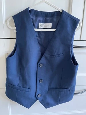 H&M boys navy waistcoat age 5-6 - Image 1 of 3