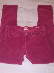 Lucky Brand Jeans 6 / 28 Regular Zoe Skinny Corduroys Red Plum Retro Rocker - Picture 1 of 6