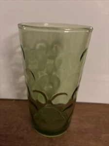 Imperial Glass Ohio Green Tumblr Vintage Thumbprint Pressed 5” Glass - Picture 1 of 3