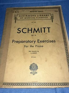 Schmitt Preparatory Exercises for the Piano Op 16 Volume 434 Sheet Music Book - Picture 1 of 3