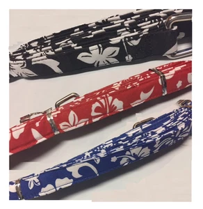 Isla de Hawaiana con estampado floral correa de plomo para perro 5 pies - elige rojo negro o azul - Imagen 1 de 10