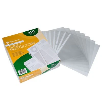 Members Mark Clear Poly Document Sheet Protectors 1000 ct. use w/3 Ring Binders. - Image 1 of 2