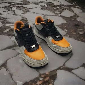 Nike Air Force 1 Low Supreme Safari Orange, Grau, Schwarz Schuhe Sneaker Herren 11 - Bild 1 von 17
