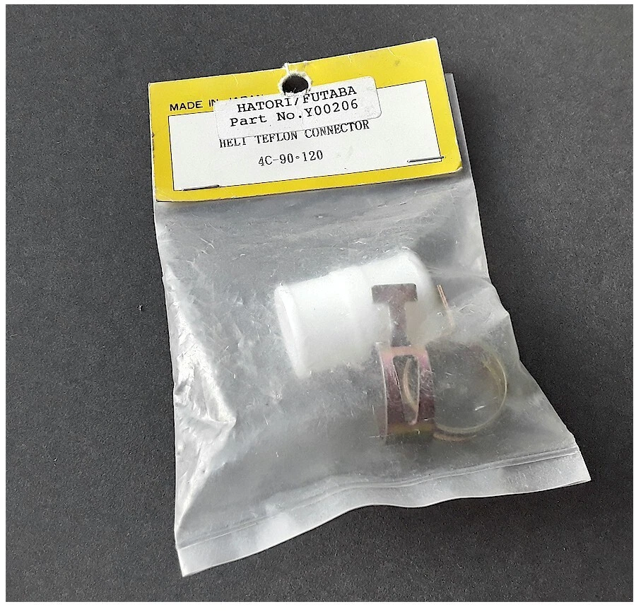 Vintage RC Hatori / Futaba Y00206 Heli Teflon Muffler Connector 4C-.90 ~ .120 - Image 1 of 1