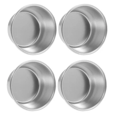 4 Pcs Non-stick Pudding Mold Single Muffin Tin Cupcake Mini Pie Pans - Image 1 of 4