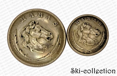 2 Pulsanti HARAS E Remonte Generale (1870-1914) Francia. 22/15 Mm - Immagine 1 di 3