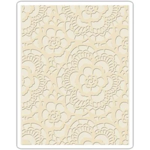 Sizzix / Tim Holtz  Texture Fades A2 Embossing Folder Lace 661824 - Picture 1 of 2