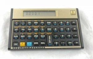 HP 12c Financial Calculator with Leather style Sleeve Vintage Gold Working - Picture 1 of 3