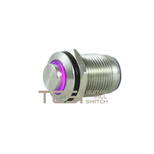 Tesi POCO 12 MM LED Momentar Druckknopf Gitarre Kill Switch Stnls Stahl/Lila - Bild 1 von 5