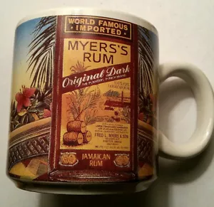 Taza de café MYERS RUM original oscura JAMAICANA mundialmente famosa taza de importación Fred L - Imagen 1 de 4