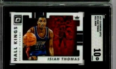 2017 Panini Donruss Optic Isiah Thomas Hall Kings SGC 10 - Image 1 of 2
