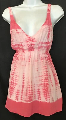 Top c california rosa teñido con corbata sin mangas cintura imperio seda nuevo con etiquetas talla Xs Foto 1 de 4