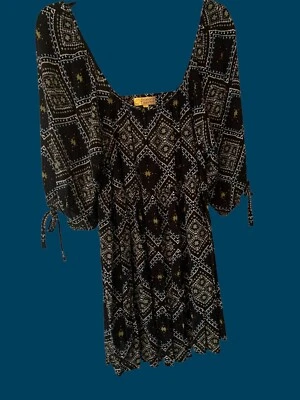 🔥Princesa de Vera Wang Colorido Mini Vestido o Túnica Manga Corta Talla Grande Foto 1 de 4