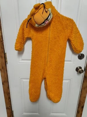 Kids Garfield Yellow Cat Jumpsuit Costume SIZE 2-4 (Used), READ - Image 1 of 4