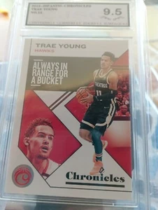 Trae Young 2019 PANINI Chronicles Base Card (graded by CJSC-9.5) - Picture 1 of 5
