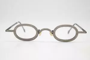 Vintage Brille L.A. Eyeworks OKLAHOMA Silber Oval Brillengestell eyeglasses - Picture 1 of 6