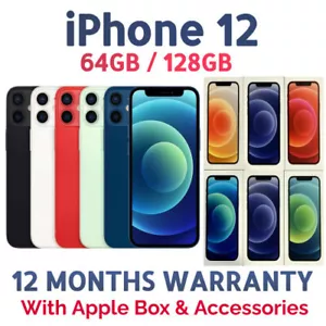 Apple iPhone 12 All Colours 64GB / 128GB 5G Pristine A+ with Apple Box 100%BH - Picture 1 of 11