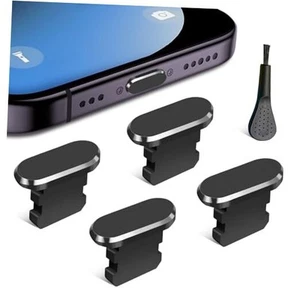 Bouchon Anti Poussière pour iPhone, Pack de 4 Coque Poussière iPhone Port de Charge - Photo 1 sur 8