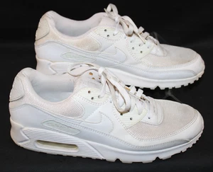 Nike Air Max 90 Hombres 11.5 Triple Blanco Con Cordones Correr Correr Zapatos CN8490-100 - Imagen 1 de 16
