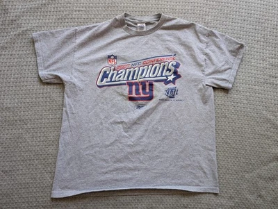 New York Giants Shirt Mens XL NFL Football 2007 NFC Champions Super Bowl Reebok - Image 1 of 4