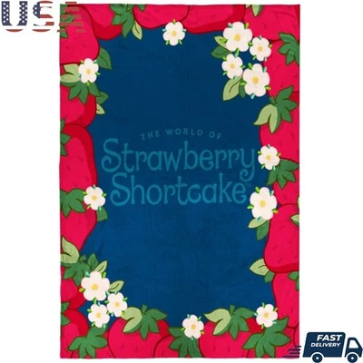 Manta Fresa Shortcake Acogedora Felpa Suave Poliéster Niños Dormitorios Regalo Nueva Foto 1 de 4