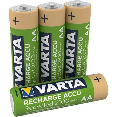 [56816 101 404] Varta Blister de 4 Piles RECHARGE ACCU Recycled 2100 mAH AA M... - Photo 1/2