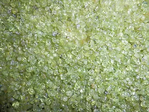 Tumbled Green Peridot Crystal 0.05 to 0.3 carat Tiny Pieces 150 gram Lot - Picture 1 of 9