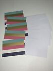 (5) Hallmark Pink/Teal/Gold/Blue Colorblock THANK YOU BLANK Cards FREE US SHIP