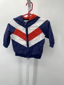 RED WHITE HOODED ZIP - Picture 1 of 2