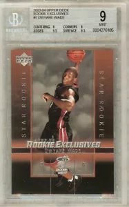 DWAYNE WADE 2003-04 UPPER DECK ROOKIE EXCLUSIVES RC #5 MINT BGS 9 - Picture 1 of 1