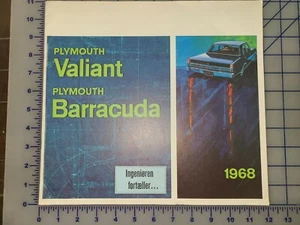 1968 Plymouth Valiant Barracuda Brochure Export Sweeden ORIGINAL  - Bild 1 von 6