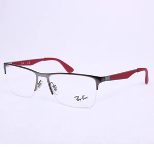 Ray Ban Gafas Mujer Hombre RB 6335 2620 Montura Metal Montura Gafas Gun Rojo - Imagen 1 de 6