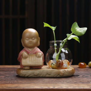 Green Plant Potted Plant Hydroponic Vase Flower Pot Zisha Tea Pet Small Monk Cup