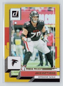 Jake Matthews 2022 Donruss Football #226 Premium Press Proof Gold