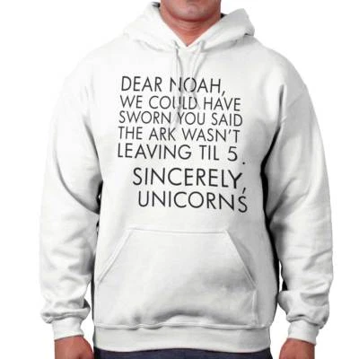 Noahs Ark Funny Magical Unicorns Bible Humor Womens Hooded Sweatshirts Hoodies - Image 1 of 4