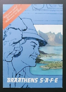 benvenuto a bordo BRAATHENS S.A.F.E. brochure B737 F27 + foto hostess 1967 - Foto 1 di 8
