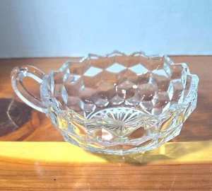 Vintage Fostoria American Pattern 4 1/2" Handled Round Nappy Bowl    (A10 ACC) - Picture 1 of 3