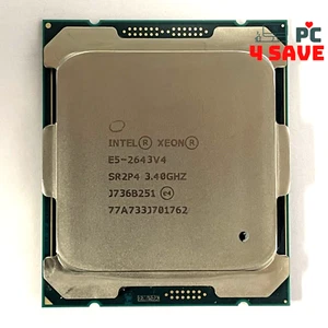 Intel Xeon E5-2643 V4 3.40GHz 6-Core 20MB FCL2011-3 Server Processor SR2P4 135W - Picture 1 of 2