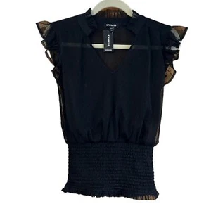 BLUSA EXPRESS ENCAJE CINTURA CINCHA Y2K NUEVA MUJER TALLA XS - Imagen 1 de 4