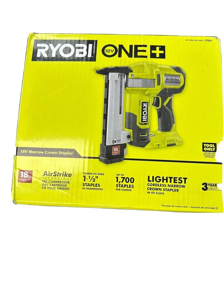 Ryobi ONE+ Airstrike 18V 18 Gauge Stapler - P361