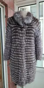 Genuine silver fox, Silberfuchs, чернобурка coat /267/ . - Bild 1 von 11