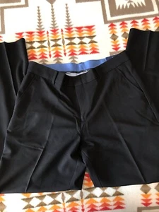 IZOD Dress Pants Boys Size 20 Husky Black 29” Inseam Flat Front - Picture 1 of 9