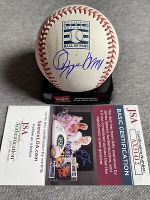 OZZIE SMITH AUTOGRAPH HALL OF FAME LOGO BASEBALL CARDINALS JSA AX314112 - Image 1 of 2