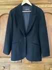 Guess Collection 12 10 8 M L black wool cashmere blazer jacket vintage 80s 90s