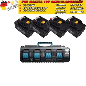 14.4 -18V 4 Fach Ladegerät DC18SF für Makita AKKU BL1440B BL1850B 18V 5Ah Li-ion - Bild 1 von 17