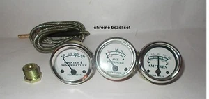 Tractor Oil Pressure, Ammeter, Temperature Gauge Set Replacement fits John Deere - Picture 1 of 3