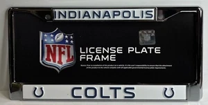 Indianapolis Colts License Plate Frame White - Picture 1 of 2