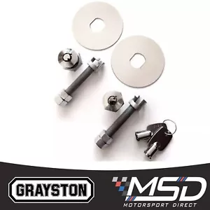 Kit de cerraduras de capó y pasador de arranque de bloqueo Grayston al ras (par) - Carrera, rally y... - Imagen 1 de 2